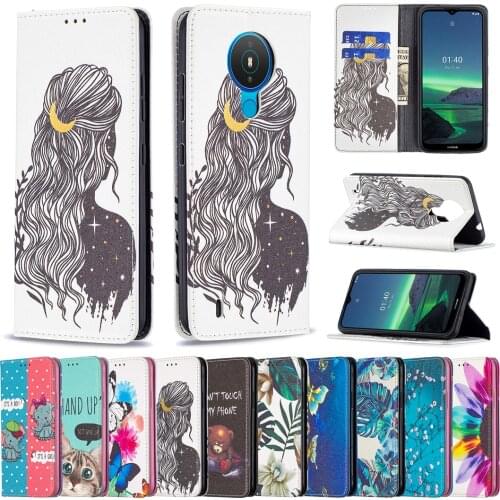 Luxury Painted Leather Phone Case for Nokia 1.4 G20 Magnetic Protection Wallet Capa Shockproof Card Slot Stand Full Cover Fundas