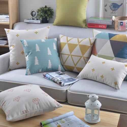 Nordic Geometry Pillow cover Geometric Cushion Cover Home Decorative Linen Pillow Case Simple modern Sofa Waist Cushion