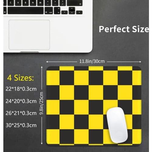 Mouse Pad Black And Yellow Libertarian Ancap Checkerboard Chess Square Pattern Hd High Quality Online Store