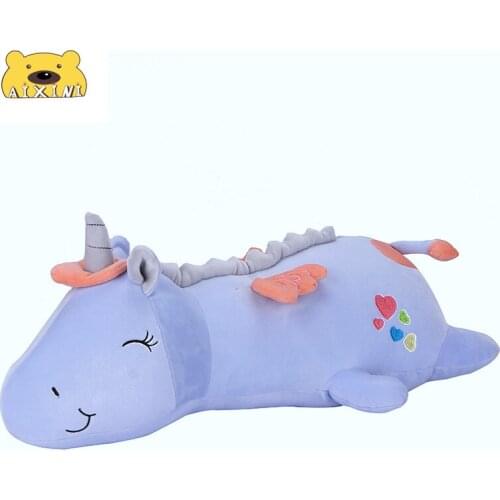 Unicorn Pillow Unicorn Plush Toys Soft Stuffed Cartoon Animal Horse Baby Pillows Pegasus Dolls New Year Gifts for Children Kids
