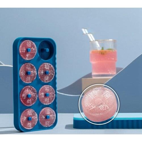 DIY Homemade Ice Cube Mold Ice Cube Mold With Lid Ice Maker Tray Round Shape Ice Cream Maker Kitchen Bar Accessories