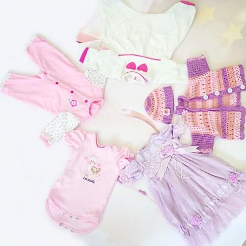 KAYDORA simulation baby rebirth doll girl dress up 16inch45cm doll clothes (clothes only)