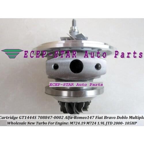 Free Ship Turbo Cartridge CHRA GT1444S 708847 708847-5002S 55191595 For Fiat Doblo Bravo Multipla For Alfa-Romeo 147 M724 1.9L