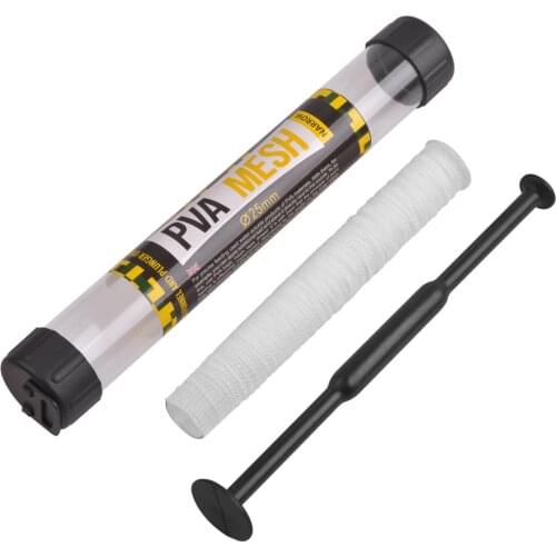 2Pcs 5M PVA Narrow Mesh Carp Fishing Feeder Lures Refill Stocking With Plunger Bait Bag Fast Melt For Solid Bait Tackle