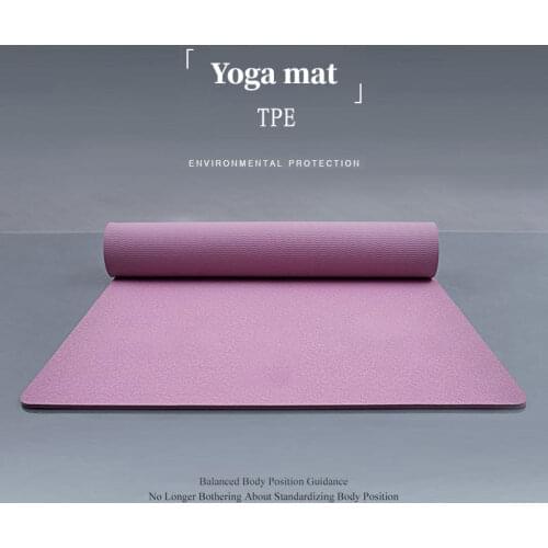 4mm-6mm TPE Yoga Mat with Position Line Non Slip Carpet Mat For Beginner Environmental Fitness Gymnastics Mats exercise mat