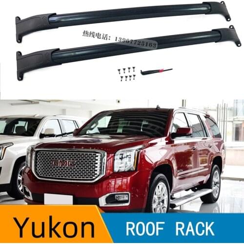 Roof Rack Cross Bars 2015-2018 G.M.C Yukon XL Chev.rolet Tahoe Suburban Cad.illac Escalade ESV Black