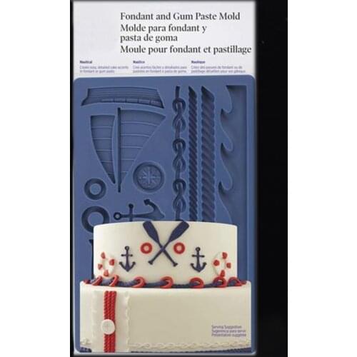 Minsunbak Rudder Anchor Silicone Mould DIY Party Fondant Cake Decoration Fudge Chocolate Kitchen Baking Tools