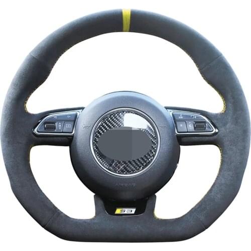 Soft Alcantara Material Suede Steering Wheel Cover for Audi S1 8X S3 8V Sportback S4 B8 Avant S6 C7 S5 8T S7 G8 RS Q3 8U SQ5 8R