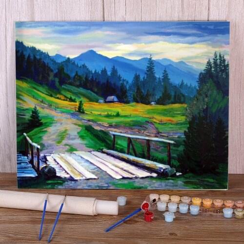 Landscape Cloudy Day Coloring By Numbers Painting Package Oil Paints 40*50 Boards By Numbers Wall Decoration For Handiwork