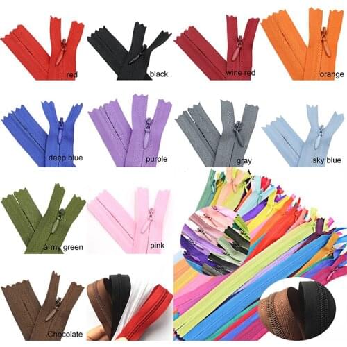 10pcs 3# 35cm(14Inch) Length Closed Nylon Coil Zippers Tailor Trousers slide fastener Garment Sewing Handcraft DIY Accessories