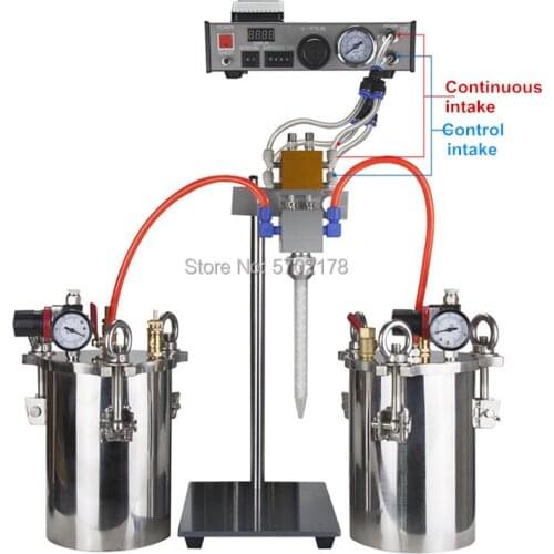 36AB Semi-automatic glue dispenser A B mixed Doming liquid glue distribution 3L stainless steel pressure tank for epoxy resin