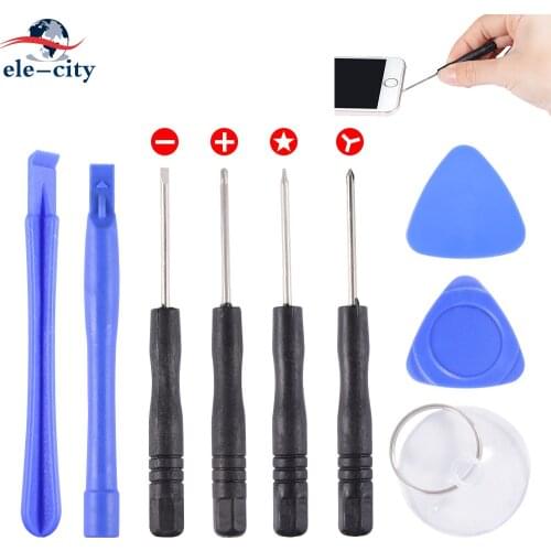 Hot Sale 9 in 1 Disassembling Cell Phones Opening Pry Mobile Phone Repair Tools Kit Phillips for phones Replacement For iphone