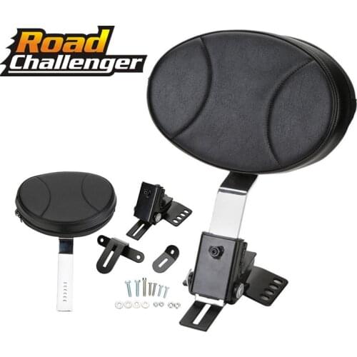 Adjustable Motorcycle Plug-In Driver Rider Backrest Kit Motorcycle For Harley Touring FLTR FLHT 97-19