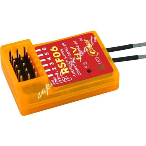 RSF06 6ch S-FHSS Compatible Receiver Compatiable with Futaba 10J 8J 6J 4GRS 4PX for RC Racing Drone