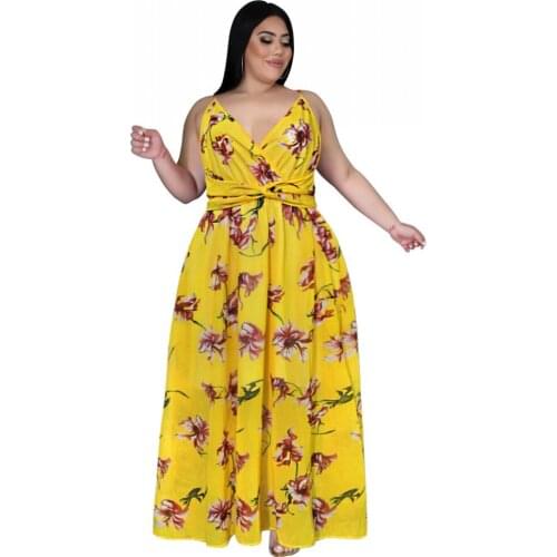 S-5XL Print Halter Dress Sexy Fat Large Size Ladies Cover Belly Loose Dress African Fashion Casual Dress 2021 Summer New Style