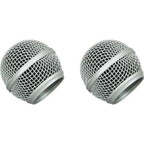 Bolymic Replacement Ball Metal Screen Microphone Grille for Shure SM58 Microphone 2PCS