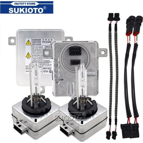 SUKIOTO 35W D1S 6000K HID Xenon Lamp Kit D1R D3S Xenon Canbus HID Ballast 8K0941597C 8K0941597E 4300K 8000K D8S Car Light Kit