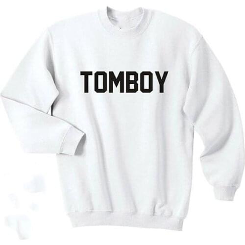 Unisex Girls Sweatshirt Tomboy Shirt Urban Hipster Love Cute Cool Unisex Blogger Tumblr Top Crewneck Sweatshirt