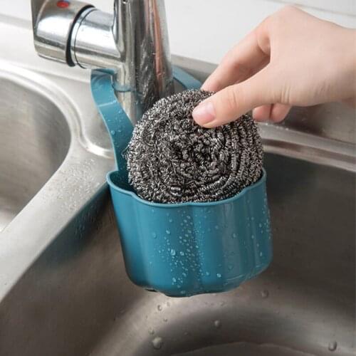 Creative Faucet Drain Rack Kitchen Sink Drain Rack Sponge Soap Storage Rack Plastic Hanging Storage Basket Kitchen Bathroom Item