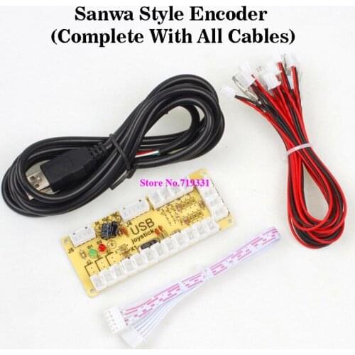 Zero Delay USB Encoder For PC Raspberry Retro Pie Sanwa or Happs Cables Encoder