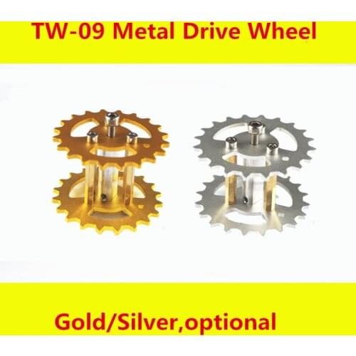 SZDOIT TW-09 Metal Motor Drive Wheel for RC Robot Tracked Tank Parts Free ID4/5/6mm Coupling, Copper Column, Screw