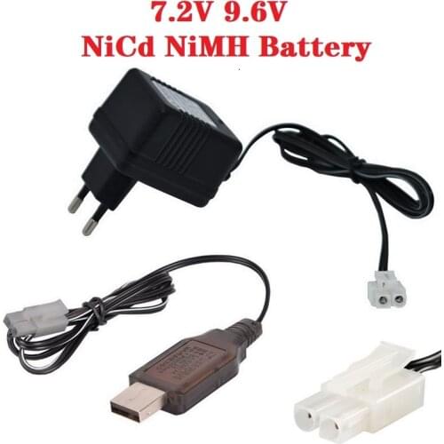 7.2v 9.6v Charger for NiCd NiMH battery Input 100v-240v Output 7.2v 250ma with Tamiya Plug Kep-2p Plug 9.6v charger For RC toys