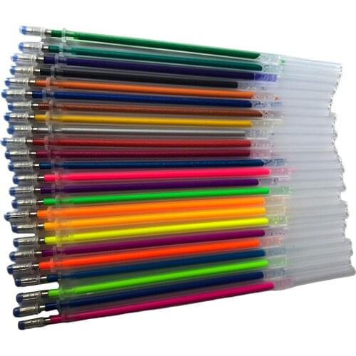 24 Color Gel Pen Refills 0.5mm Gel Ink Refills for Gel Pens for Children Adult