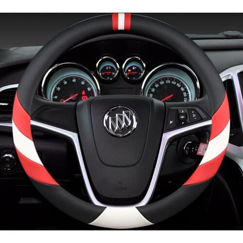 Microfiber Leather Car Steering Wheel Covers Interior Accessories 38cm for Buick lacrosse Excellet Verano Regal Car Styling