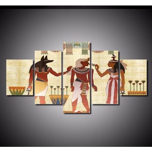 Africa 5 pcs 3D DIY Diamond Painting Ancient Man Embroidery Full Square 5d Diamond Rhinestone Mosaic Painting Egypt FF323