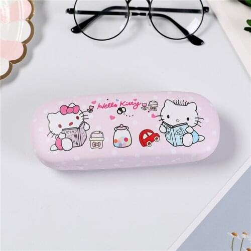 Sanrio Hello Kitty cute PU cartoon myopia glasses case student glasses case female male astigmatism glasses storage box