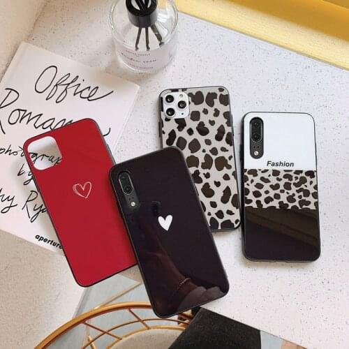 For Samsung Galaxy A7 A8 A6 A5 A9 2018 Case Free strap Fashion new Leopard Hard Glass Cover For Samsung A6 A8 Plus 2018 Casing