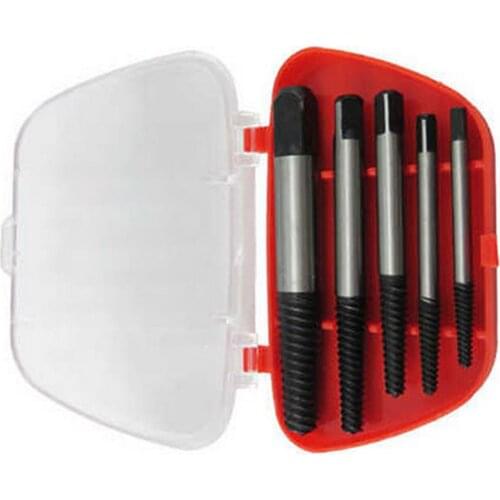 5Pcs/Set Screw Extractor Serrated Thread Square Head Broken Damaged Screw Bolt Remover Tools