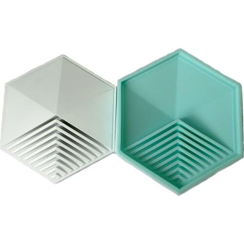 Silica Gel Molds Cement Moulds Hexagon Modeling Wall Decoration Concrete Plate Molds TV Background Concrete Molds Silicone PRZY