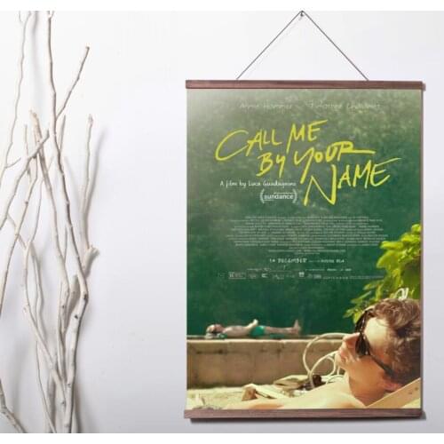 Call Me By Your Name Movie Art Canvas poster decoration painting with solid wood hanging scroll