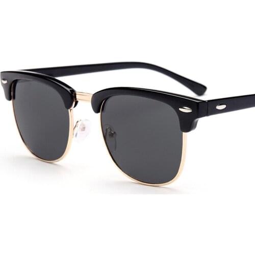 Classic Retro Sunglasses Women Luxury Brand Half Frame Popular Fashion Square Glasses Men Eyeglasses