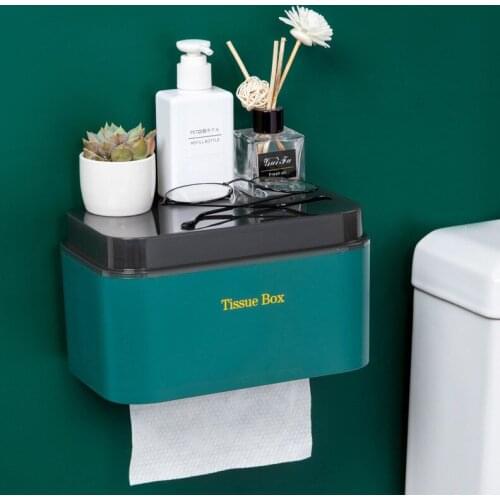 Creative Waterproof Paper Towel Rack Toilet Carton Toilet Paper Towel Box Toilet Toilet Toilet Paper Storage Rack Suction Carton