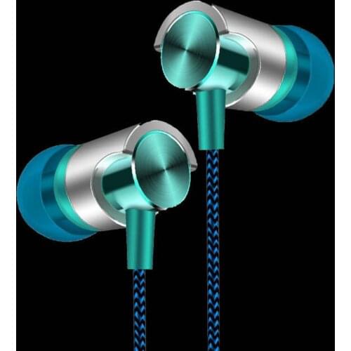 Fashion Braided Wired Stereo Sound Volume Control Phone Laptop In-ear Earphones