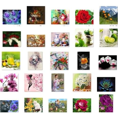 A22083 Bicycle Flowe Counted Cross Stitch 11CT 14CT 18CT 25CT 28CT DIY Chinese Cross Stitch Kits Embroidery Needlework Sets