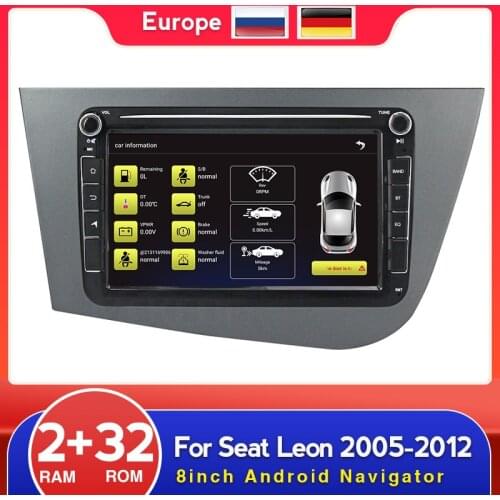 NaviFly Android9.0 8inch 2din For Seat Leon MK2 2005 2006 2007 2008-2012 Auto car multimedia smart head unit BT WIFI carplay