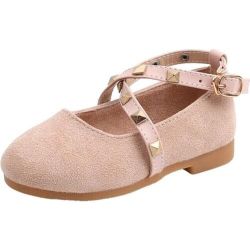 New Child Rivet Baby Girl Kids Dress Party Toddler Shoes For Little Kids Princess Leather Shoes 1 2 3 4 5 6 Years