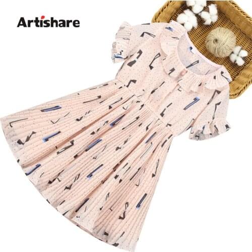 Dresses For Girls Floral Pattern Girl Child Dress 2021 Newest Children Party Dresses Summer Clothes For Girls 6 8 10 12 14