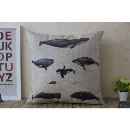 Shark pillow cover, Marine animal shark fish throw pillow case pillowcase wholesale