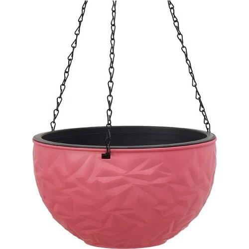 Hanging Basket Hanging Planter for Indoor and Outdoor 26cm Round Reusable Plastic Basket for Flowers and Plants JDH88