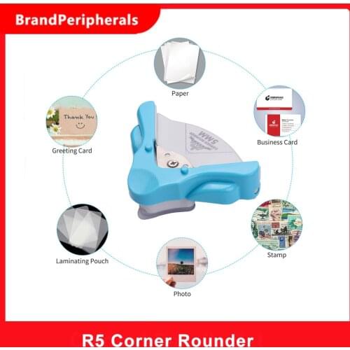 Portable Corner Rounder R5 Round Corner Trimmer Cutter 5mm for Card Photo Invitation Laminating Pouches