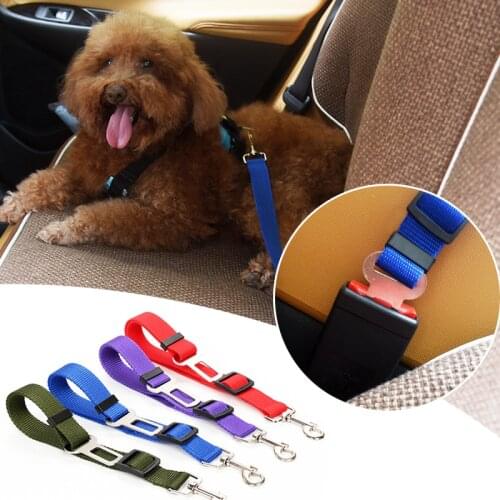 Car Pet Dog Seat Belt Adjustable Puppy Vehicle Seatbelt Harness Adjuster Cat Leash Safety Dog Supplies