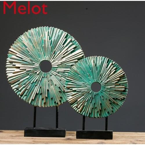 American Retro Luxury Screen Crafts TV Cabinet Room Home Decoration Murals Modern Minimalist Wine Cabinet Ornaments Furnishing