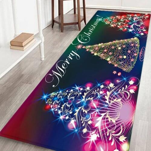 Christmas Area Rugs Non-Slip Bathroom Rug Flannel Door Mat for Bedroom Bathroom Kitchen Living Room