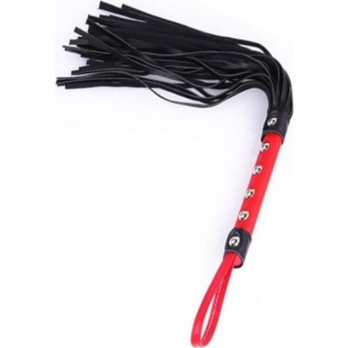Sexy Flirting Whip Handle SM Restrain PVC tailed leather Whip For Couple Play Spanking