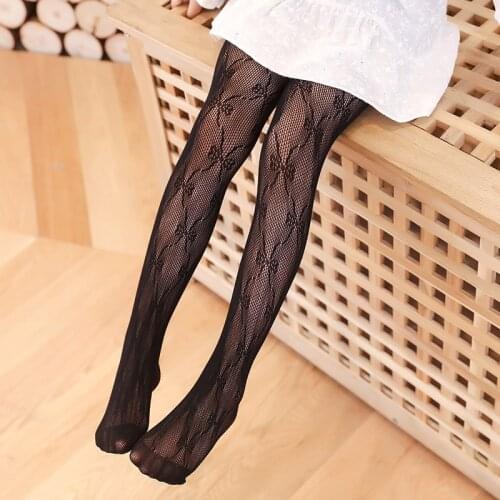 Girls' small butterfly mesh breathable pantyhose summer thin section hollow baby mosquito repellent socks fashion trend