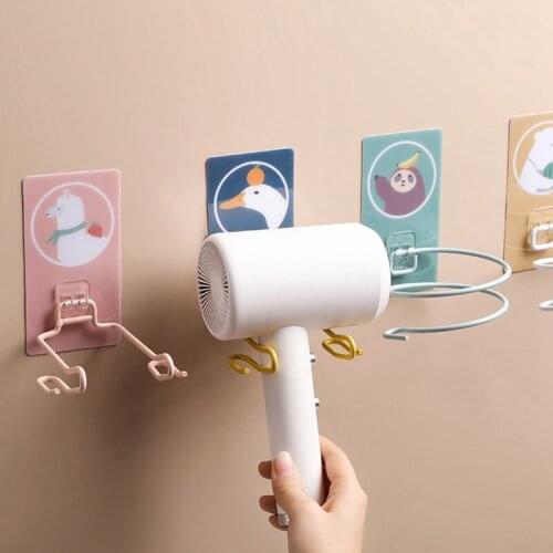 Hair Dryer Storage Rack Wall Mounted Holder Stand Hanging Bracket Accessories Strong Bearing Capacity